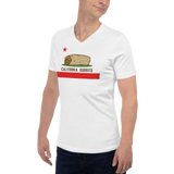 California Burrito White Short Sleeve V-Neck T-Shirt