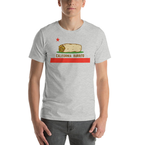 California Burrito Flag Athletic Grey T-Shirt