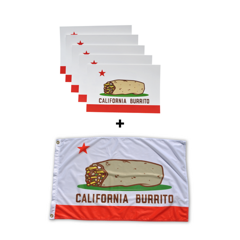 Cali Burrito Combo Flag & Stickers