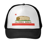 California Burrito Hat, Black Trucker Hat, Cali Burrito Snapback Hat