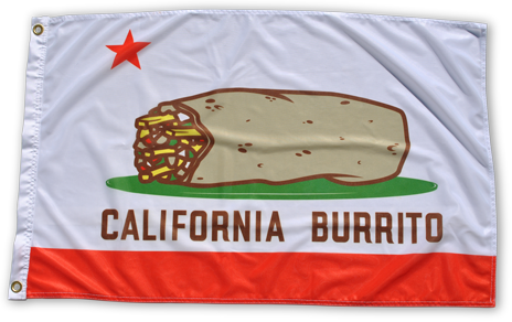 California Burrito Flag San Diego Cali