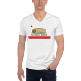 California Burrito White Short Sleeve V-Neck T-Shirt