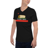 California Burrito Black Short Sleeve V-Neck T-Shirt
