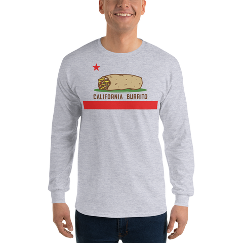 California Burrito Men’s Sports Grey Long Sleeve Shirt