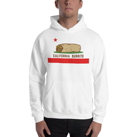 Men's California Burrito White Hoodie