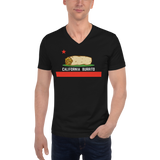California Burrito Black Short Sleeve V-Neck T-Shirt
