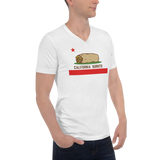 California Burrito White Short Sleeve V-Neck T-Shirt