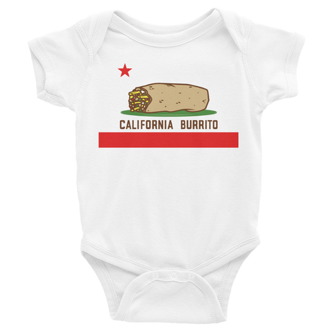 California Burrito White Infant Bodysuit